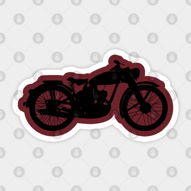 Old School Motorcycle Sticker by ilrokery